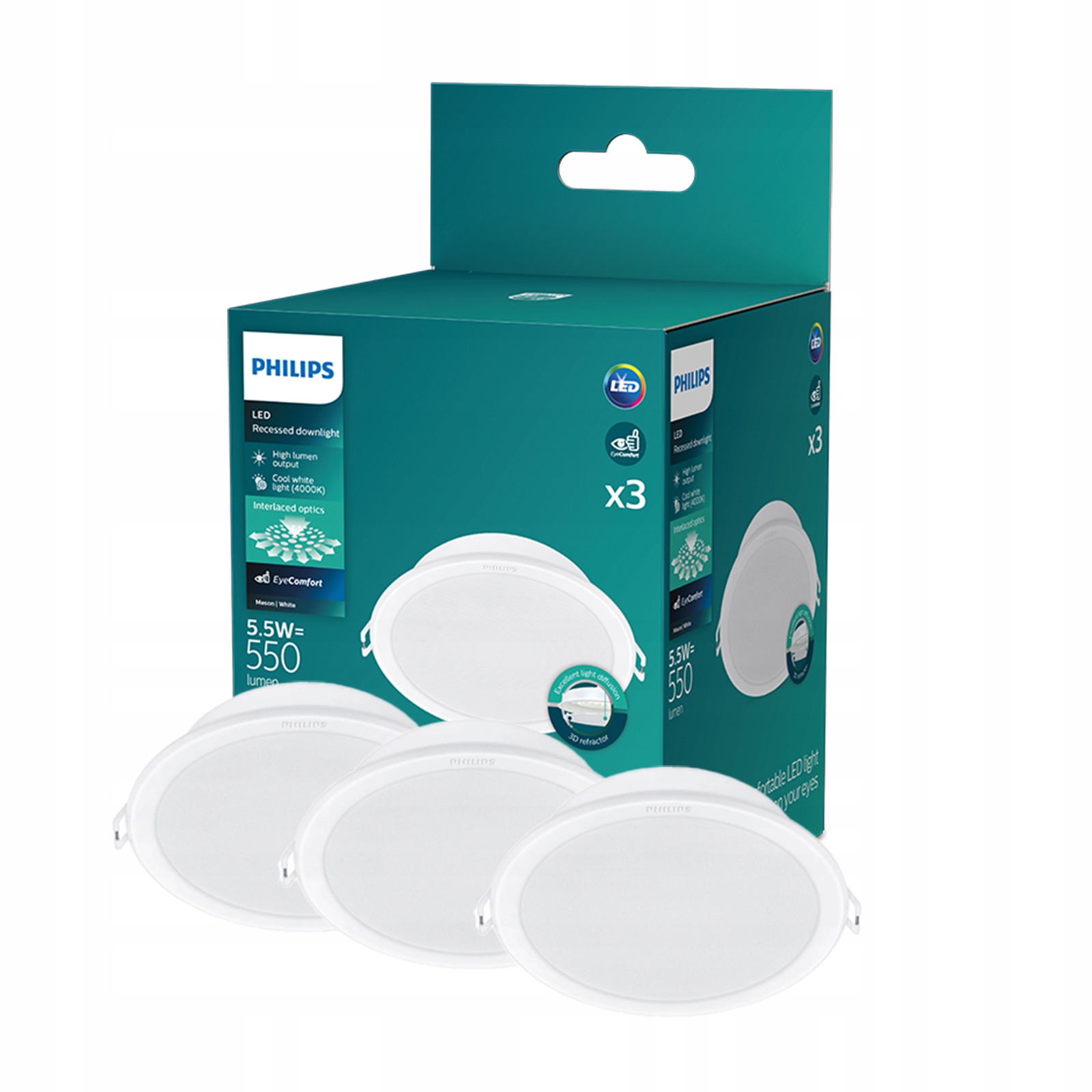 LAMP LED PANEL MESON 5.5W 4K WH 3PCE – Nowoczesne oświetlenie do Twojego domu