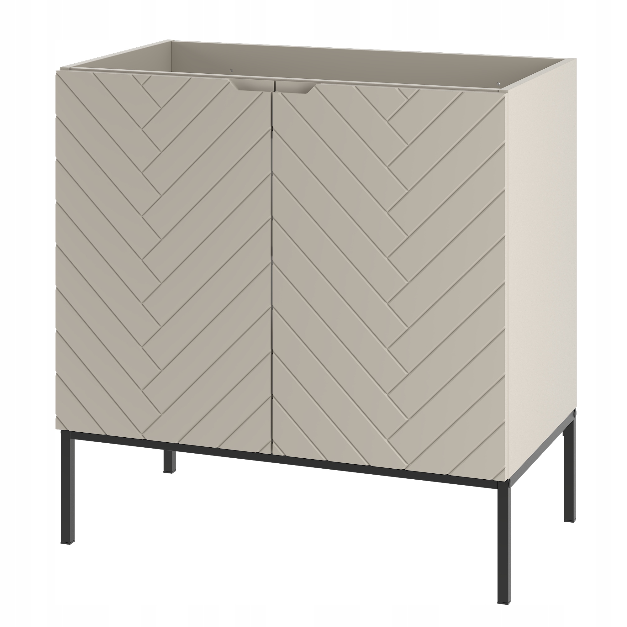 Czarny metalowy stelaż – industrialny akcent w łazience