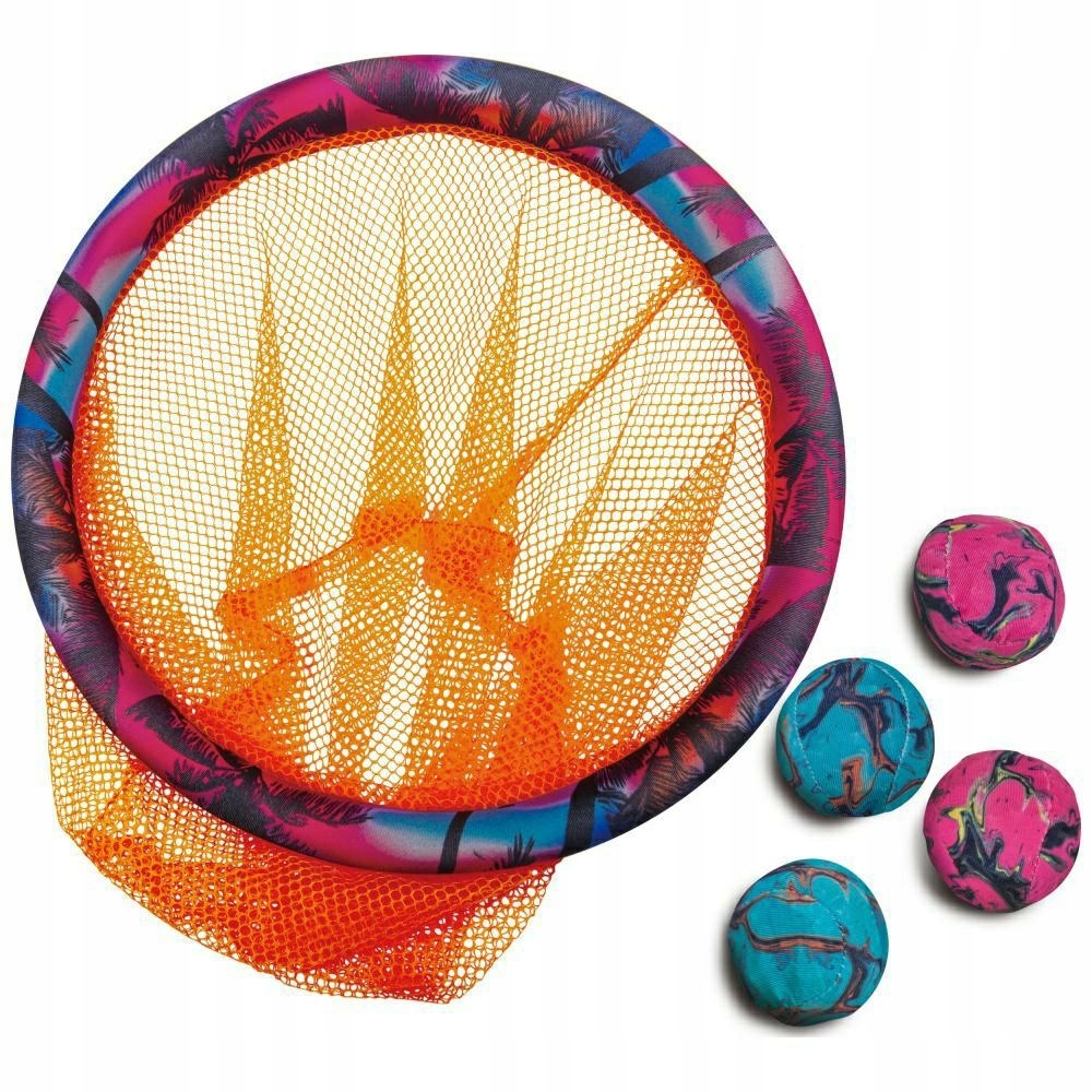 Zestaw zawiera – 4 piłki i kosz do gry