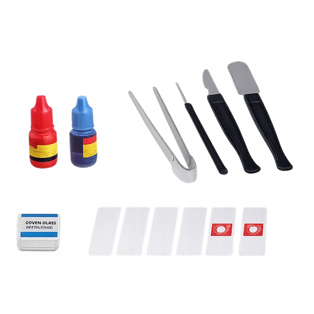 Akcesoria w zestawie – szkiełka, pipety i kroplomierze