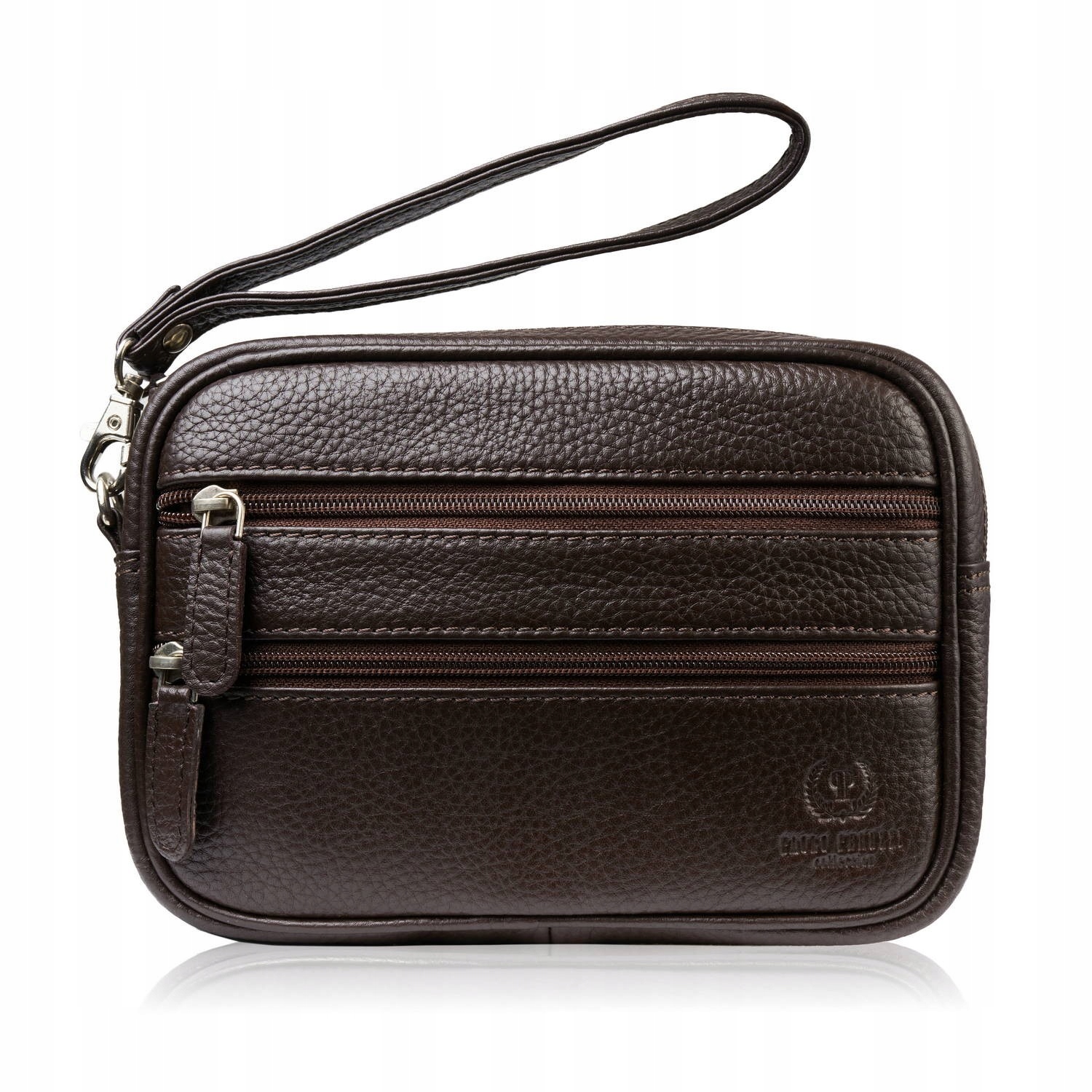 Saszetka męska skórzana do ręki brązowa T-129-BR – Elegancja i funkcjonalność w jednym