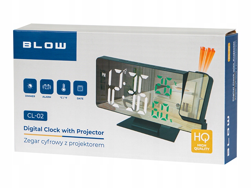 Zegar cyfrowy z projektorem Blow CL-02 – Nowoczesny budzik z funkcjami