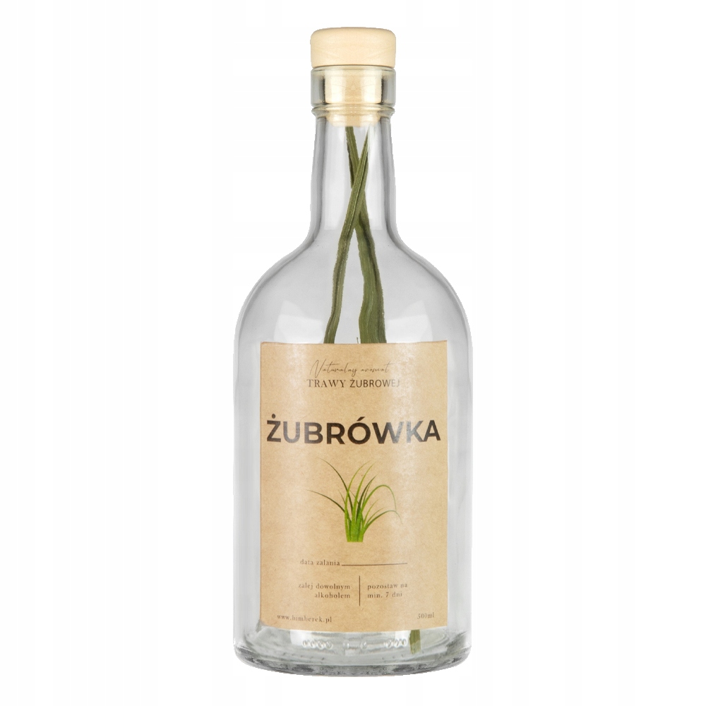 Butelka 500ml z Trawa Żubrowa - ŻUBRÓWKA TURÓWKA – Twój klucz do wyjątkowych trunków