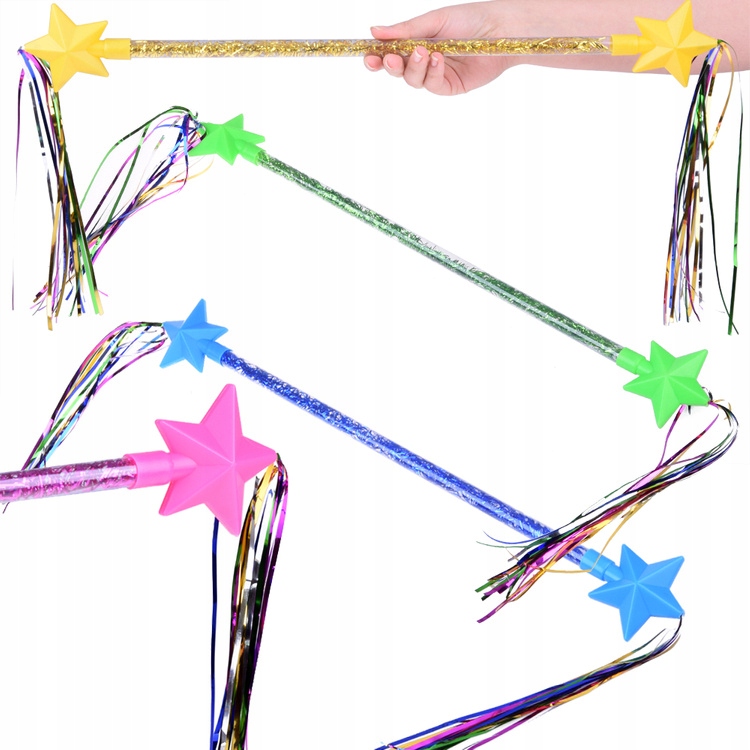 Różdżka pałeczka gimnastyczna ze wstążkami dla gimnastyczki ZA4992 – Magia tańca dla dzieci