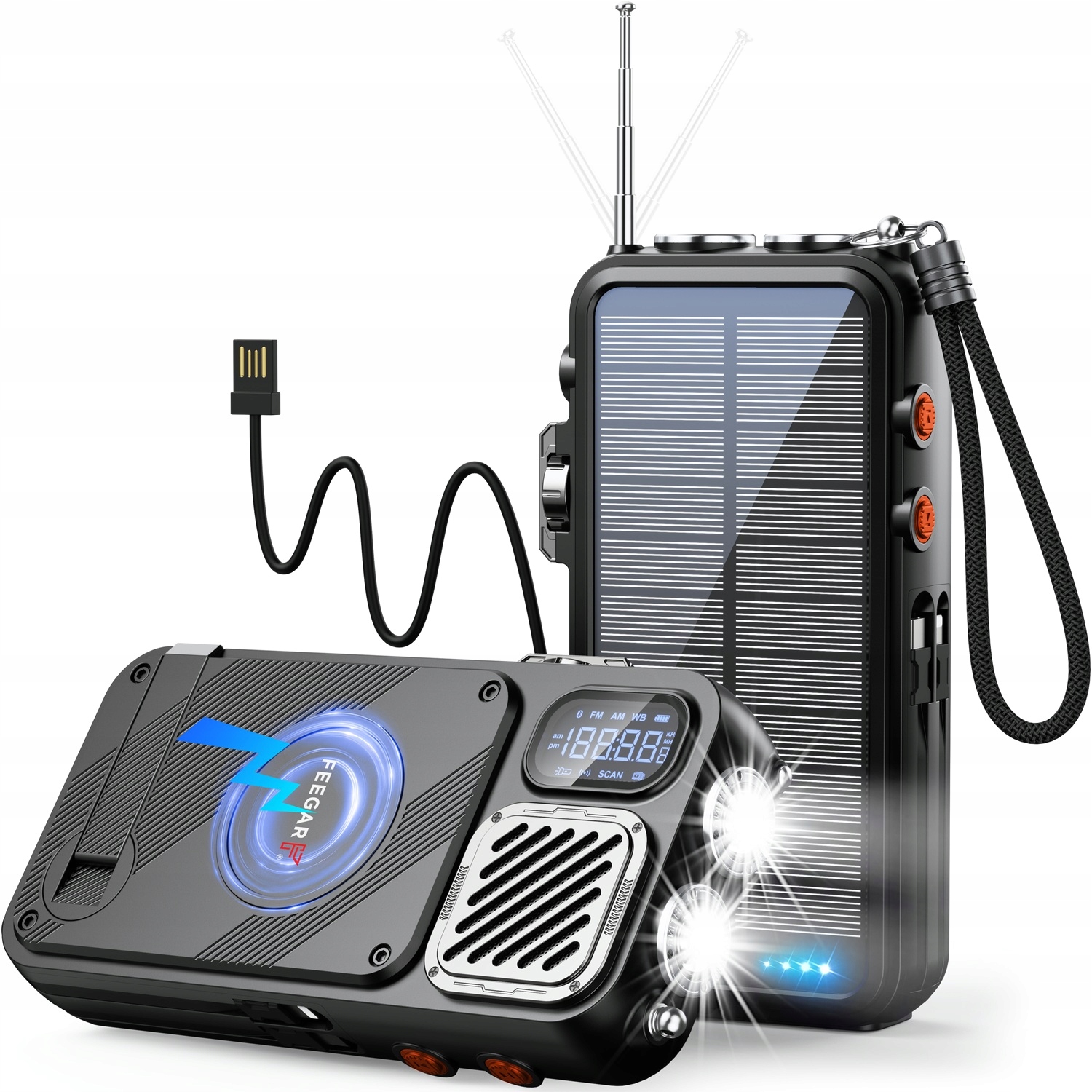 Radio Przenośne Powerbank Military 16000mAh – Twój niezawodny towarzysz w każdej sytuacji