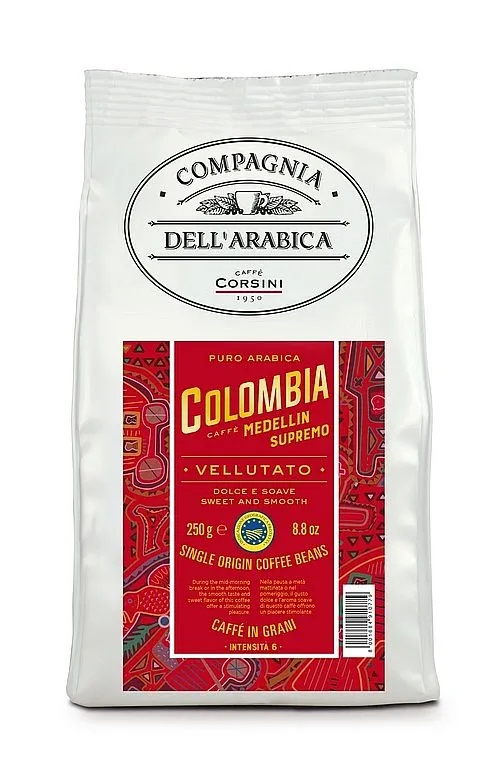 Kawa ziarnista Compagnia Dell'Arabica Colombia Medellin 250g – Doskonały wybór dla miłośników kawy