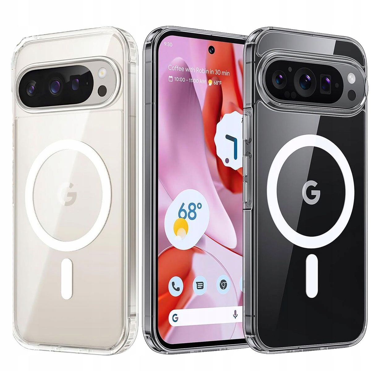 Etui Supero do Google Pixel 9 Pro XL – Przeźroczyste i funkcjonalne