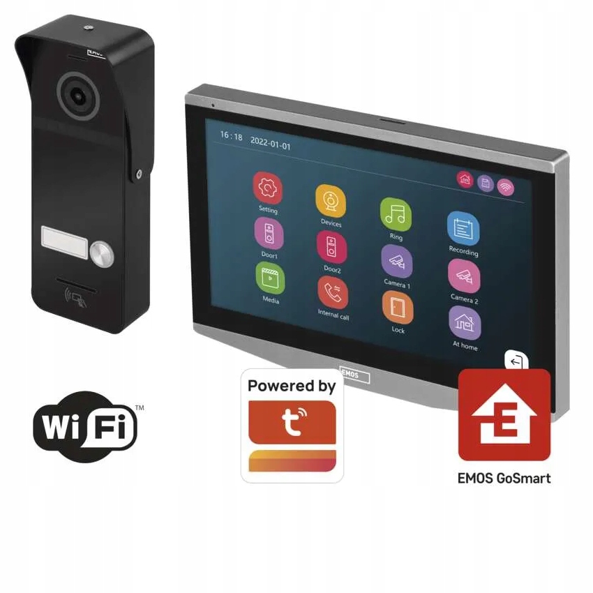 Wideodomofon 7-calowy z ekranem dotykowym IP-750A / Wi-Fi / H4020 – Bezpieczeństwo i komfort w Twoim domu