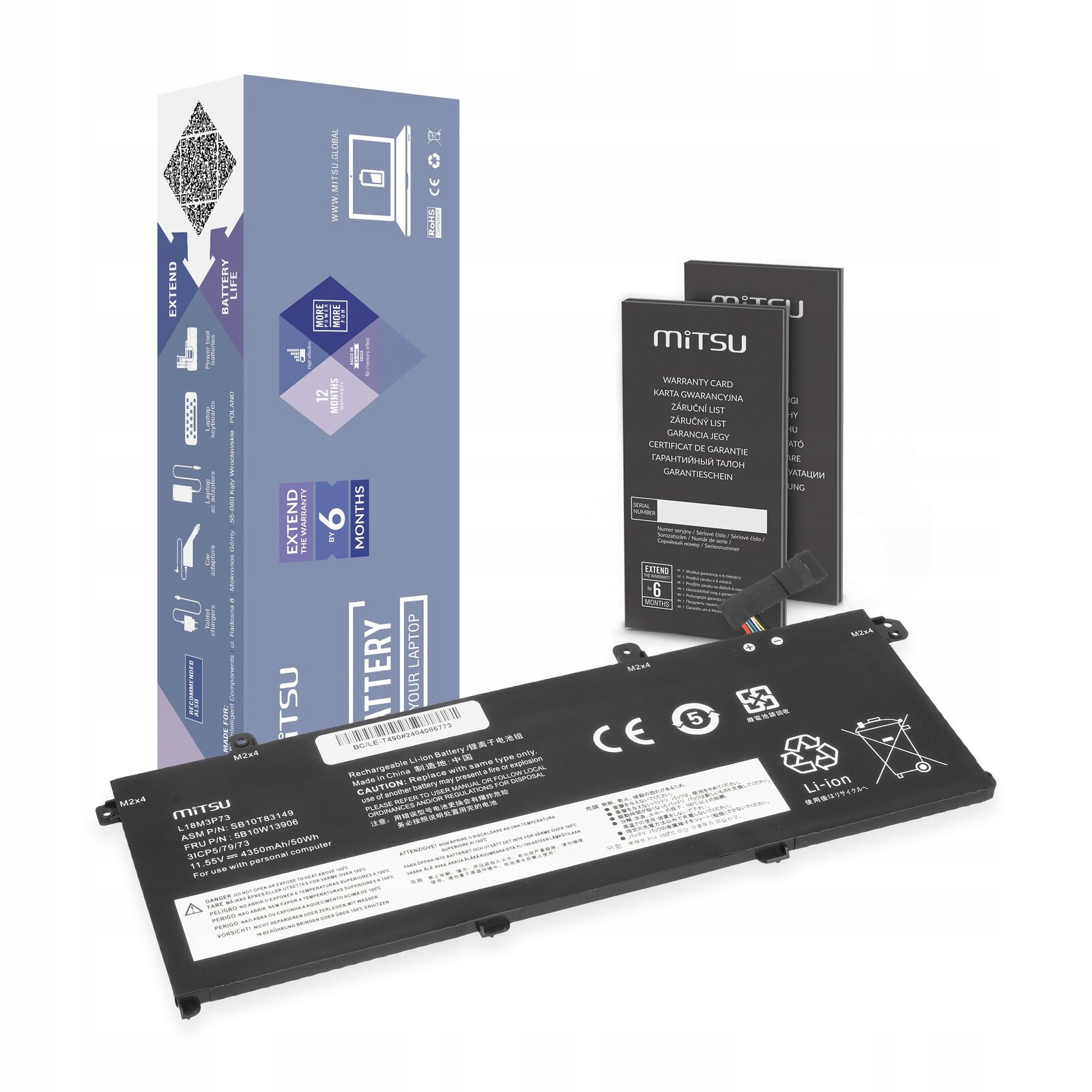 Bateria Mitsu do Lenovo ThinkPad T490, T495, P43s, P14s – Wydajność i niezawodność