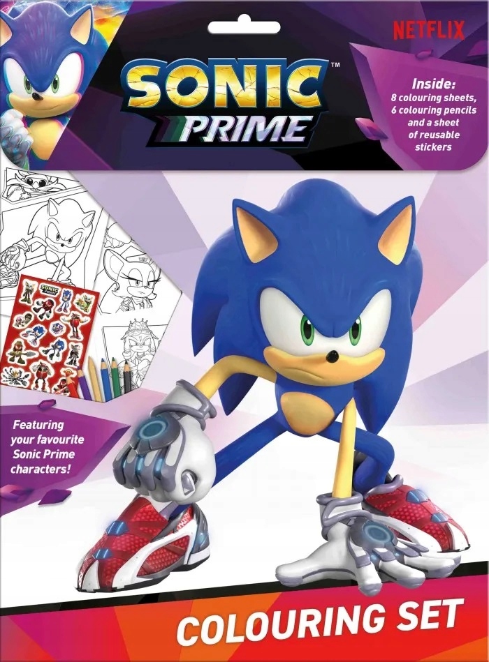 Kolorowanka z naklejkami SONIC PRIME – Kreatywna zabawa dla dzieci