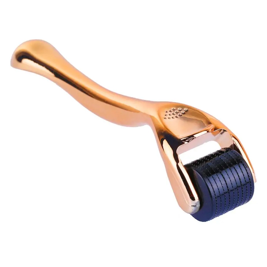 Veido mikroadatinis volelis Single Microneedle Roller Gold en Handle – Twoja droga do zdrowej skóry