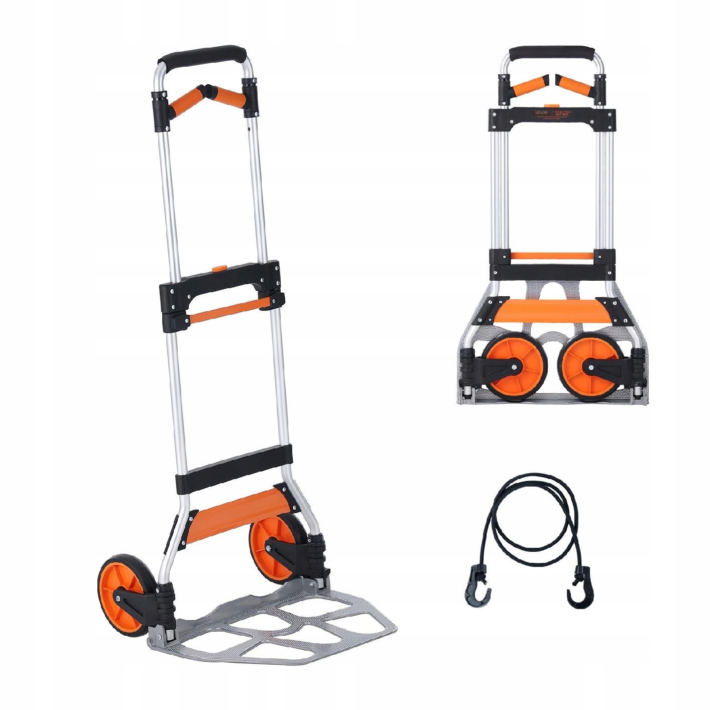 Vevor Aluminiowy składany wózek ręczny o udźwigu 140 kg – Idealne rozwiązanie do transportu