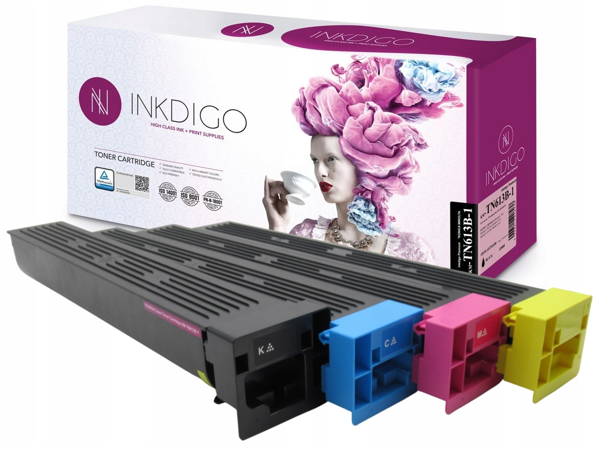 Zestaw tonerów 4x do Konica Minolta TN613 C552 CMYK – Wydajność i jakość w jednym