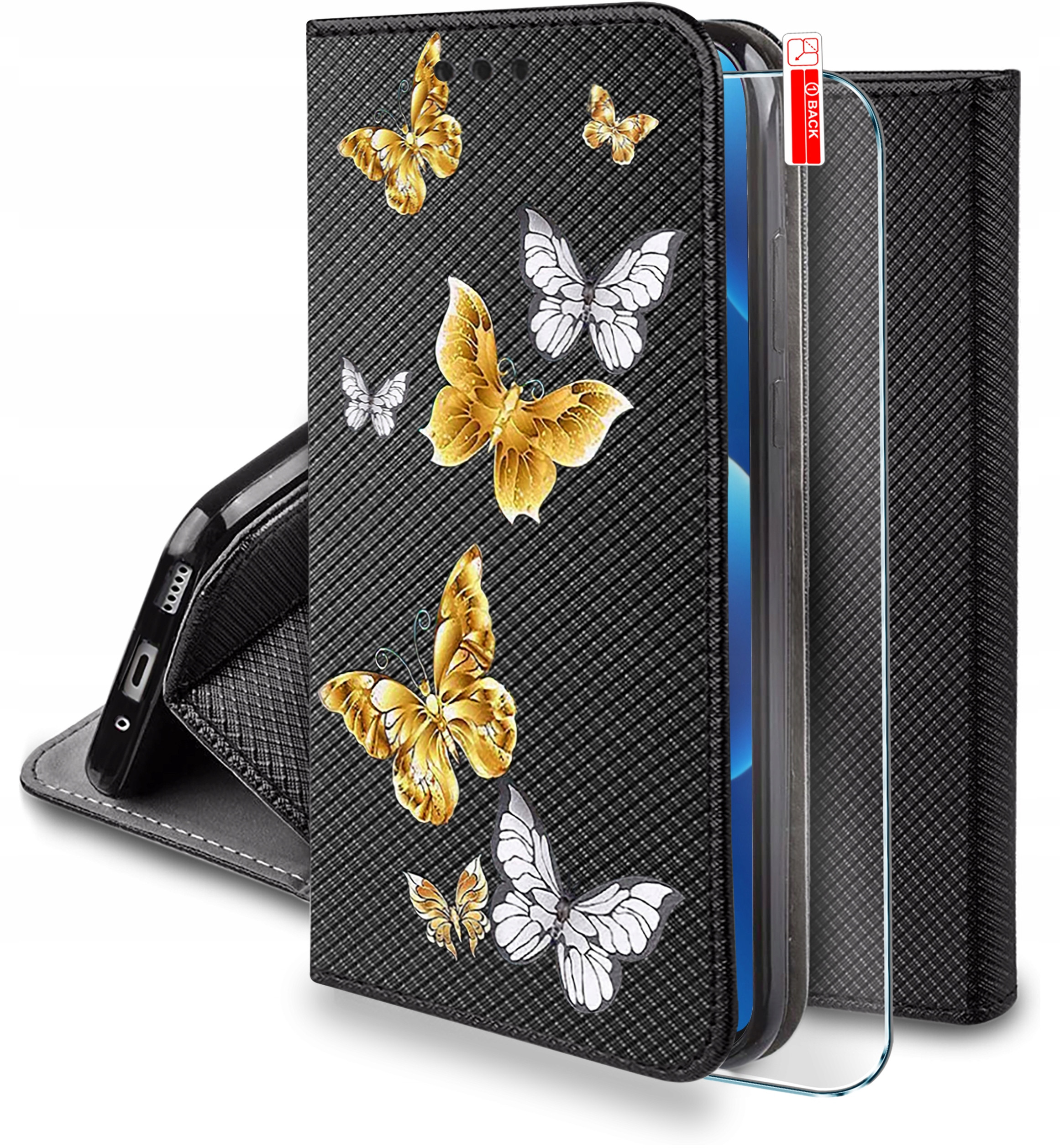 Etui do Xiaomi Redmi Note 14 4G MAGNET WZORY CASE PORTFEL + SZKŁO 9H – Styl i ochrona w jednym