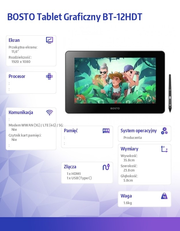 Ekran dotykowy o wysokiej rozdzielczości 1920x1080