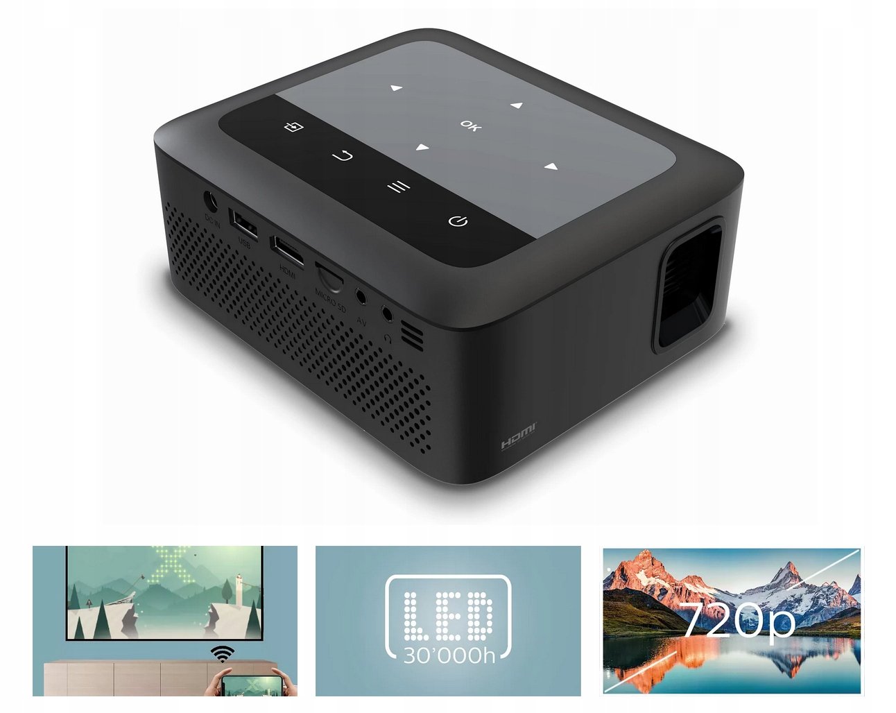 Wysoka jakość obrazu HD 720p do 65 cali