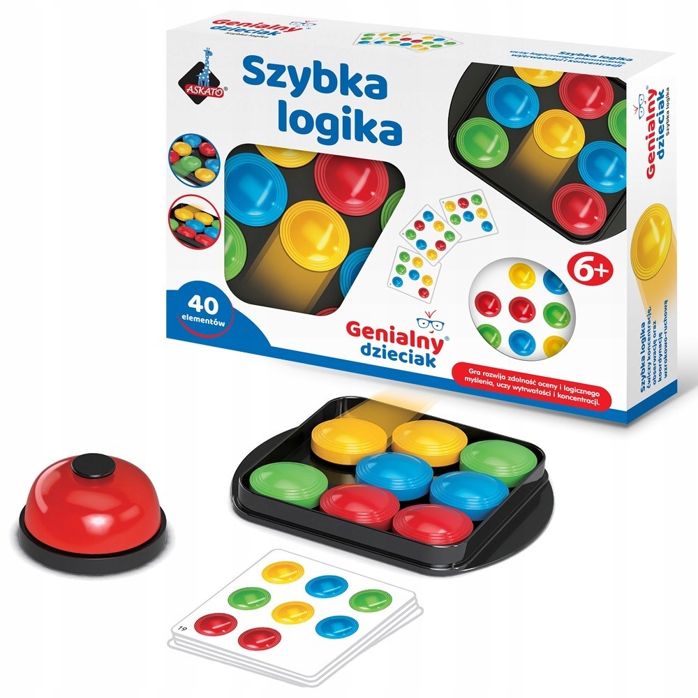 Gra logiczna Askato Szybka Logika 40 el. – Rozwijaj umiejętności logicznego myślenia