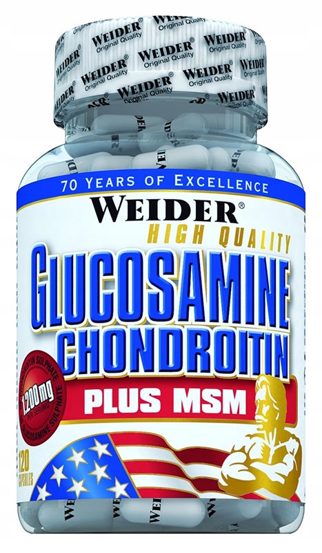 Weider Glucosamine & Chondroitin MSM 120 kaps. – Suplement diety dla zdrowych stawów