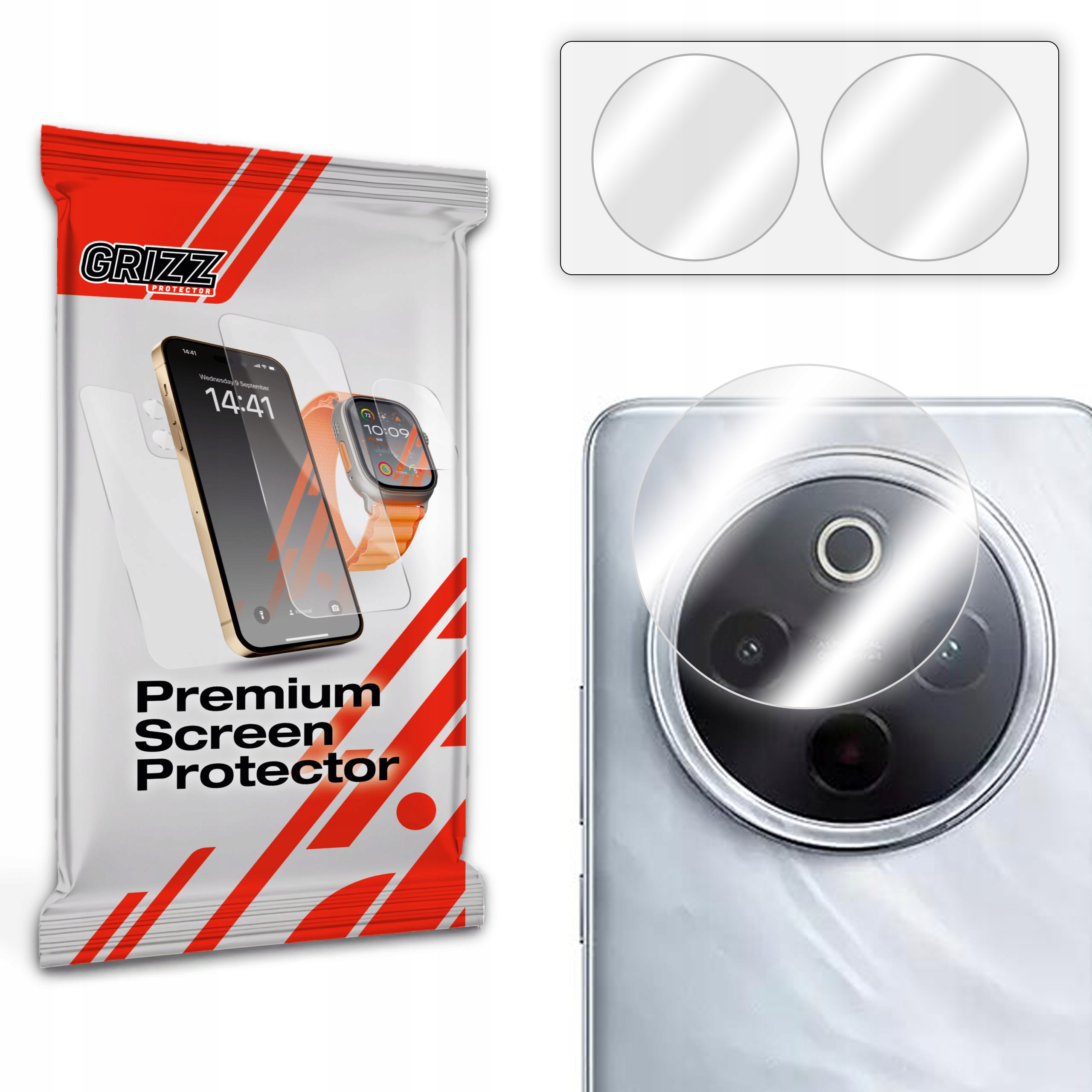 Szkło na aparat GrizzGlass HybridGlass Camera do Vivo iQOO Z10 – Doskonała ochrona obiektywu