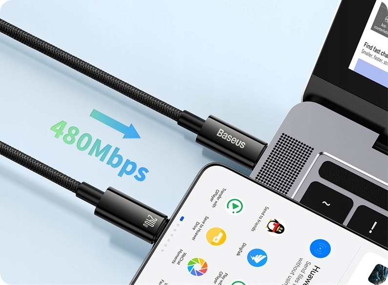 Kabel USB-C do USB-C Baseus Tungsten Gold 240W 3 m (czarny) – Szybkie ładowanie i błyskawiczne przesyłanie danych