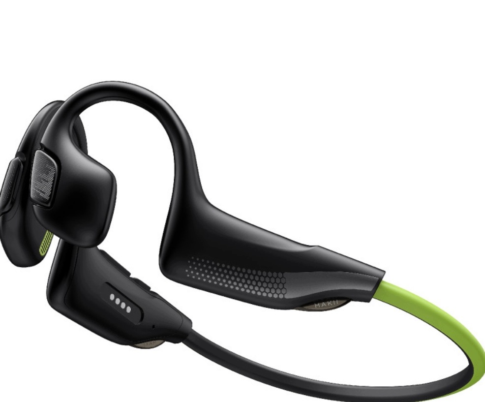 HAKII LIGHT II black green* – Bezprzewodowe słuchawki z odtwarzaczem MP3