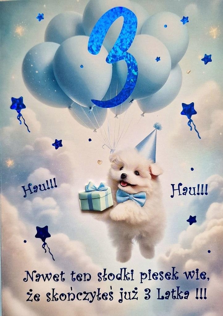 Element naklejany i zabawne życzenia