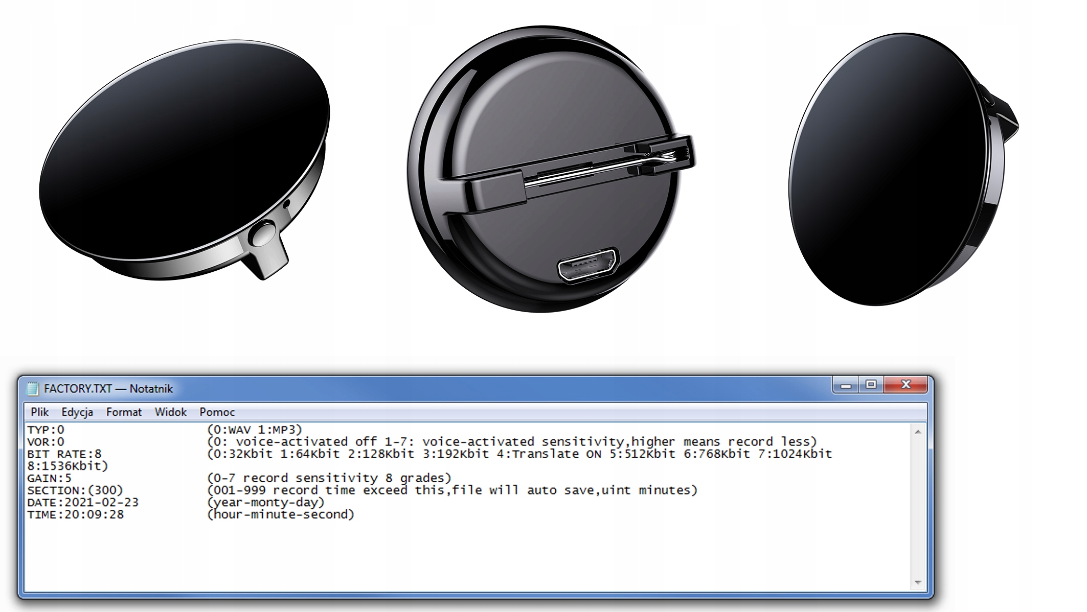 Dyktafon Luxury-Goods Ukryty Mini Dyktafon Przypinka Broszka Klips 16GB Q3 – Dyskretny i poręczny dyktafon