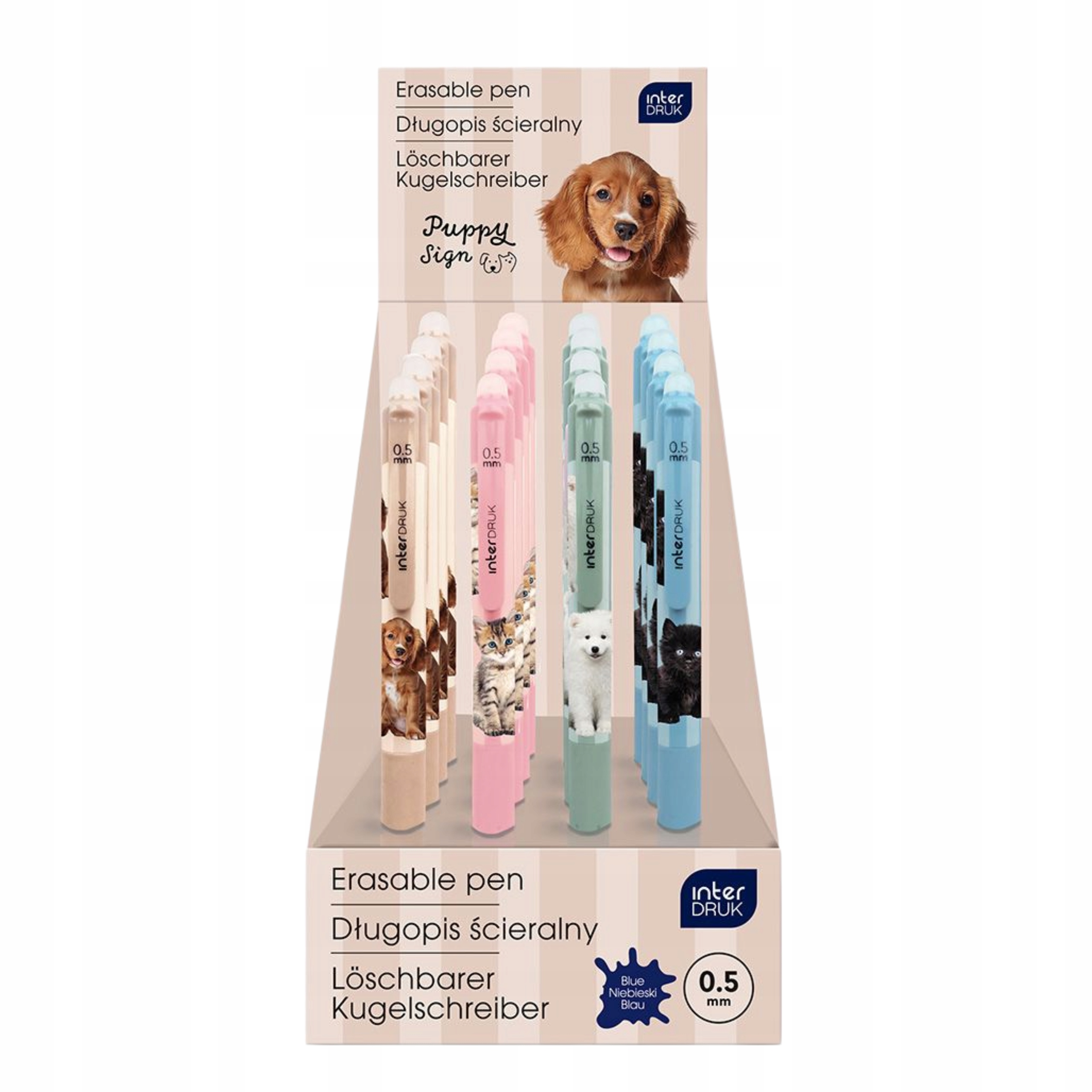 Długopis ścieralny auto z grip. Puppy Sign – Idealny wybór do biura i szkoły