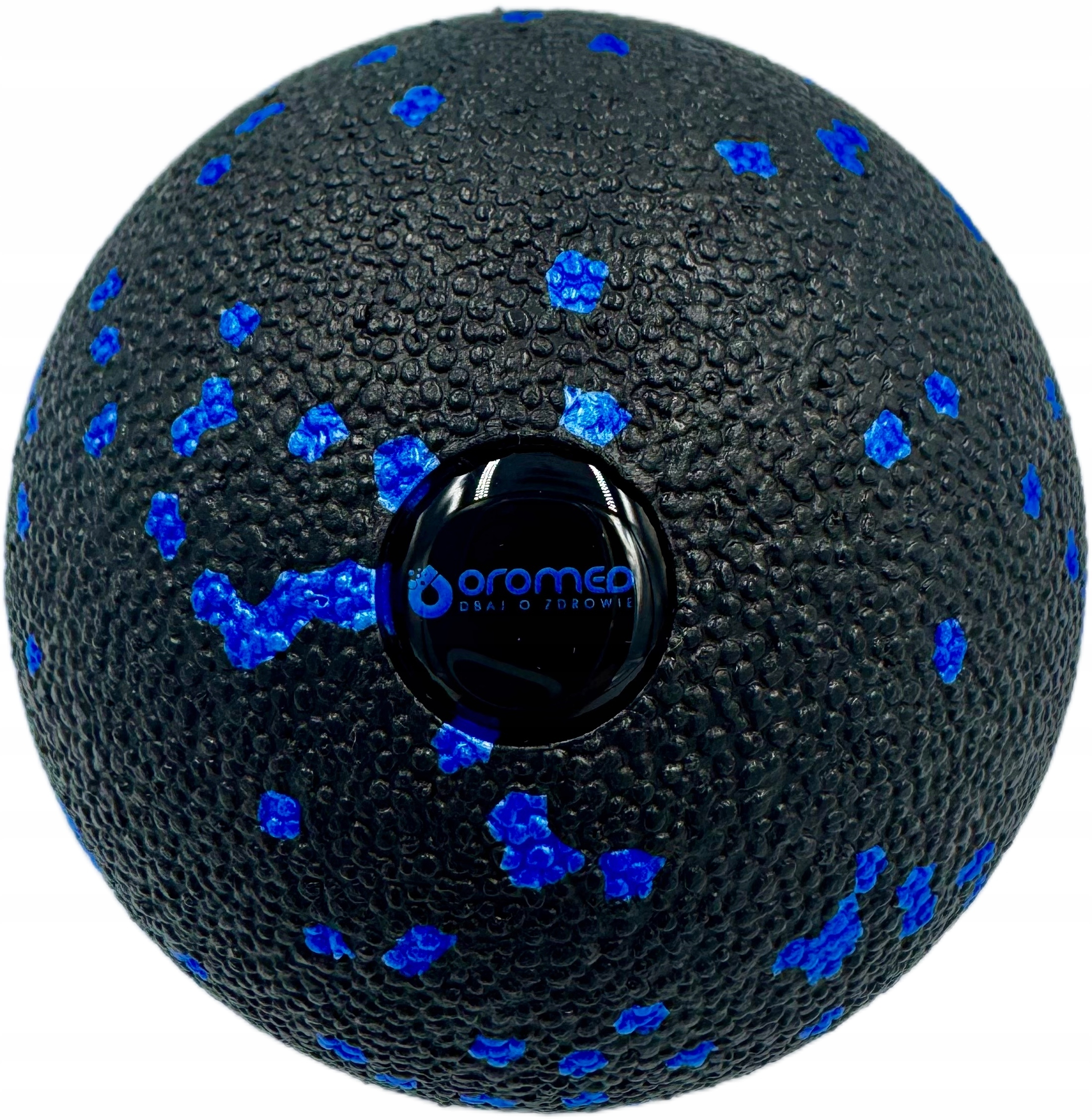 Piłka do masażu 12 cm czarno-niebieska – Twoje wsparcie w regeneracji