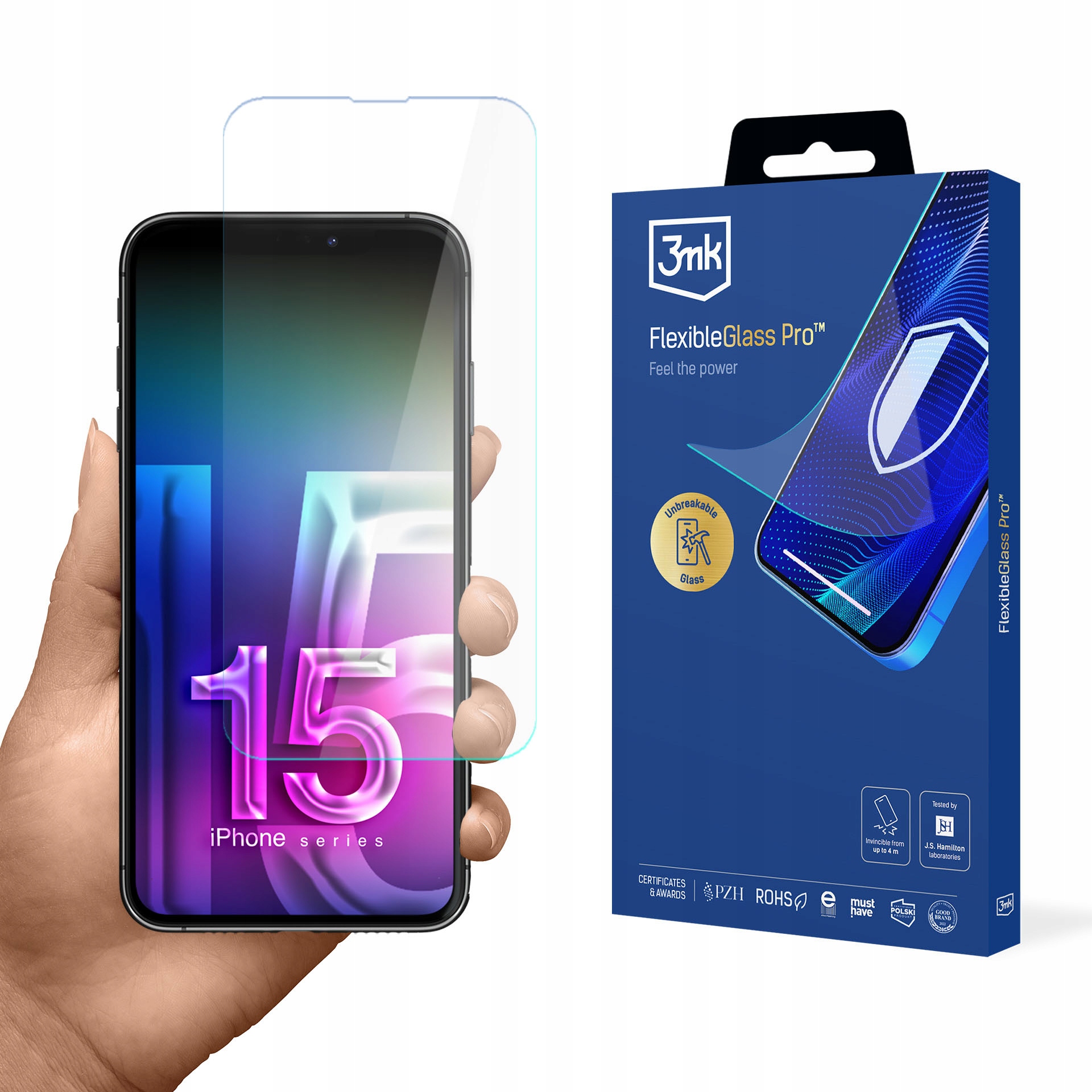 Szkło hybrydowe 3MK FlexibleGlass Pro v2.0 do Apple iPhone 15 Pro – Najlepsza ochrona dla Twojego ekranu