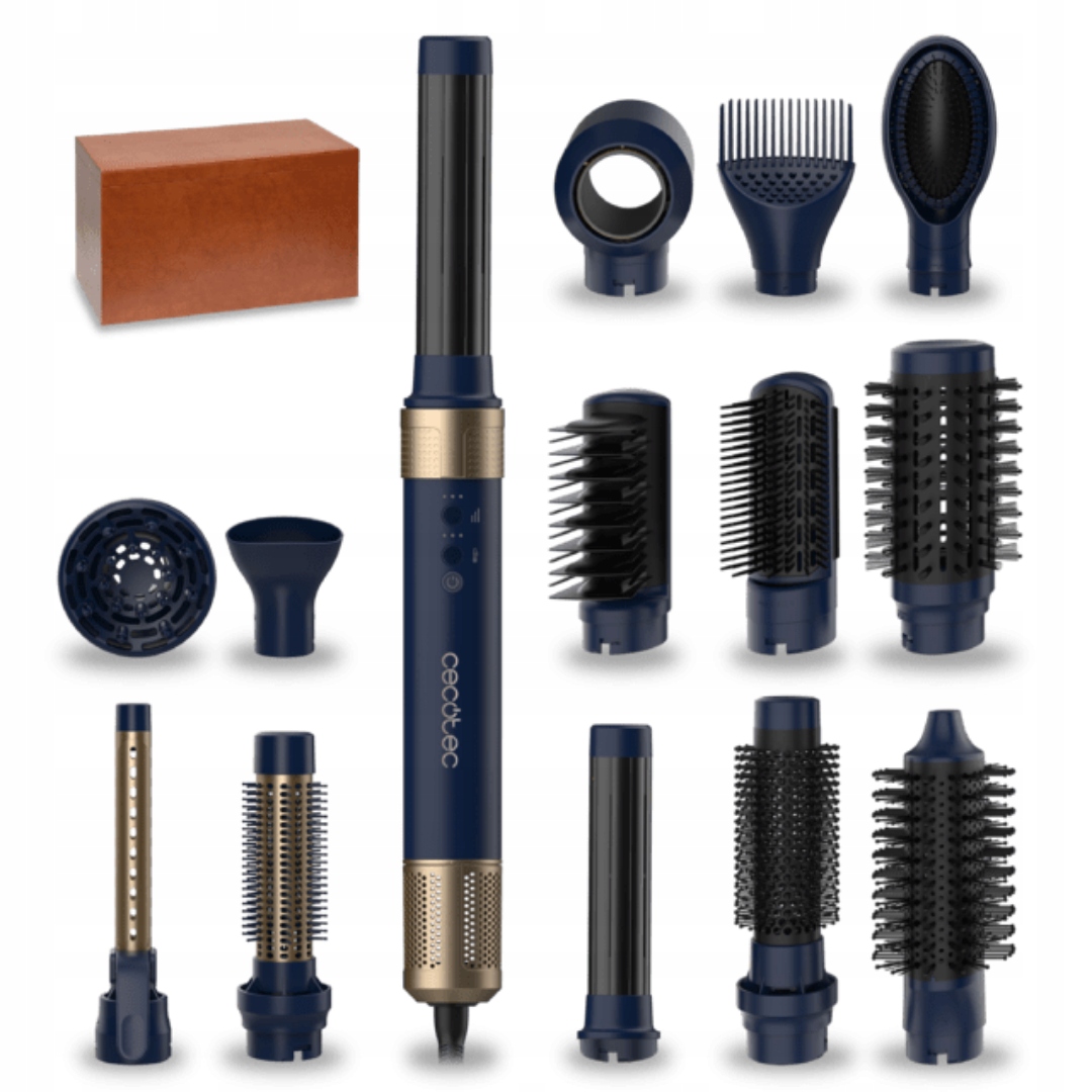 Lokówko-suszarka do włosów Cecotec Bamba CeramicCare 14in1 AirGlam Blue – Innowacyjne rozwiązanie dla Twojej fryzury