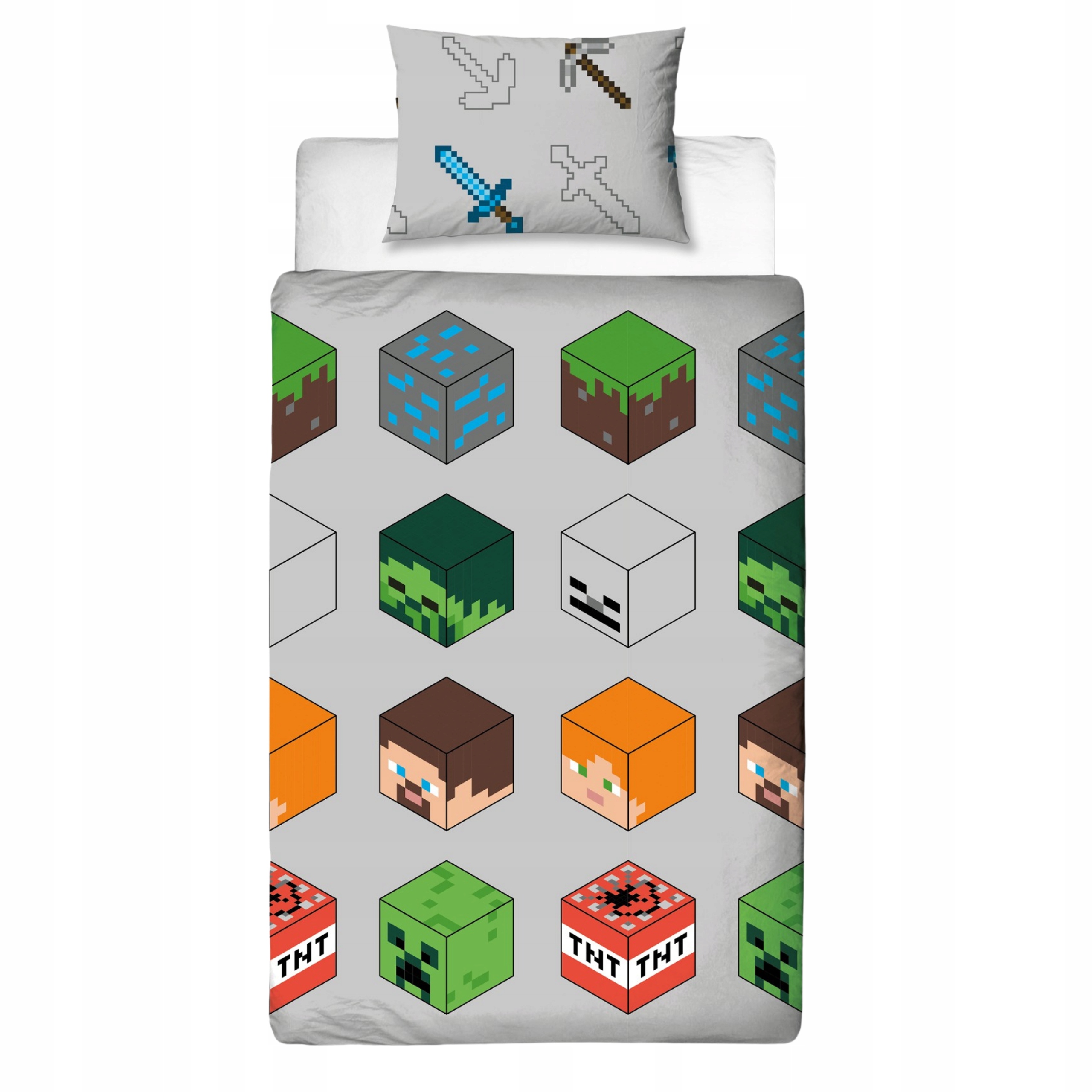 Komplet pościeli 140x200 dla chłopca Minecraft Creeper – Stwórz wyjątkowy klimat w pokoju