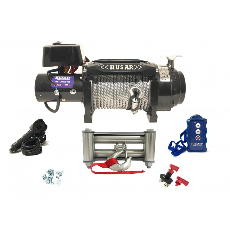 Wyciągarka elektryczna HUSAR BST S 20000 LBS 24V – Niezawodna moc w Twoim ogrodzie