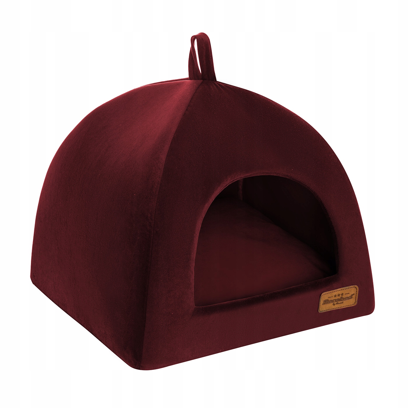 Budka dla psa Recobed Welurove bordo S 40x40cm – Komfortowe miejsce dla Twojego pupila