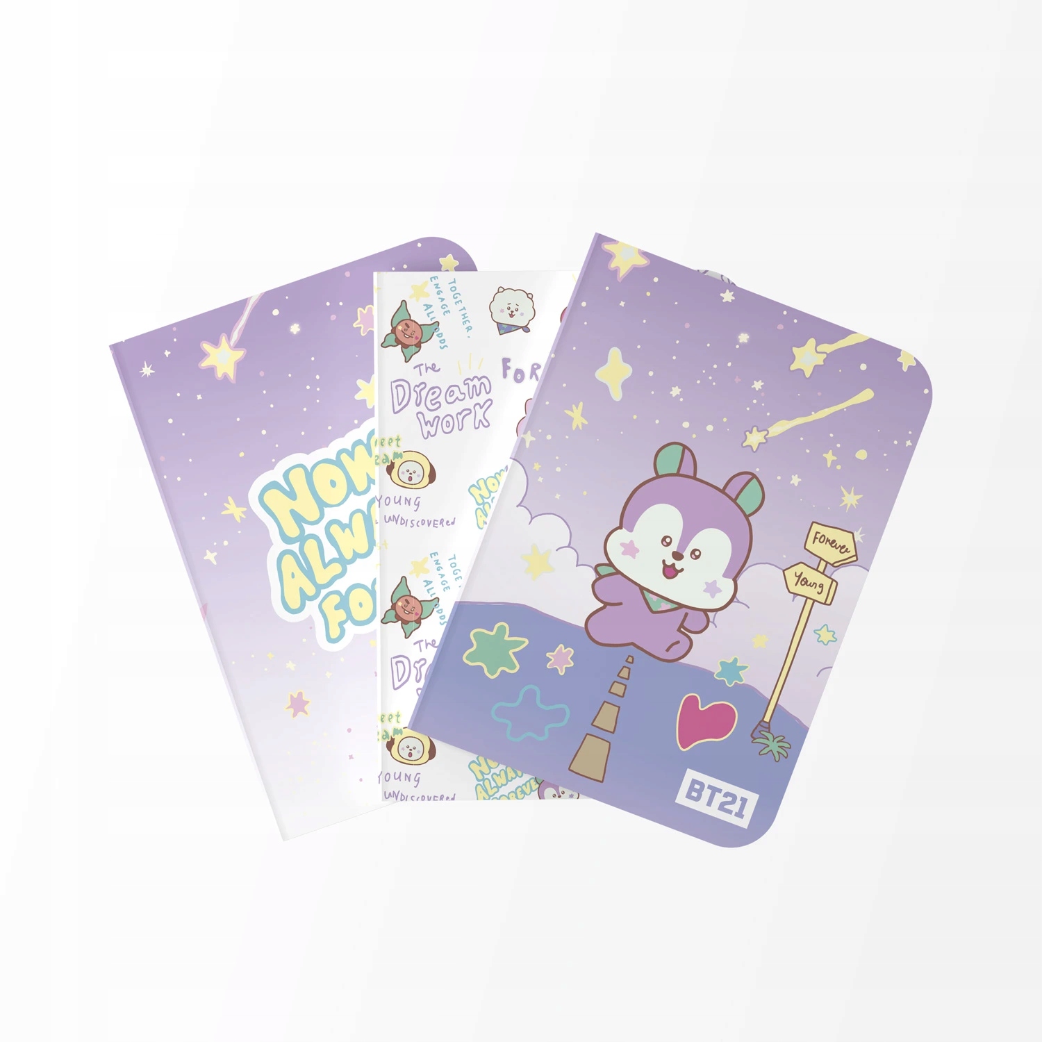 BT21 - Zestaw zeszytów A6 MANG (3 sztuki) – Idealny wybór dla każdego miłośnika notatek