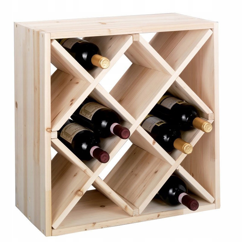 Zeller Drewniany stojak na wino – Elegancka dekoracja dla miłośników wina