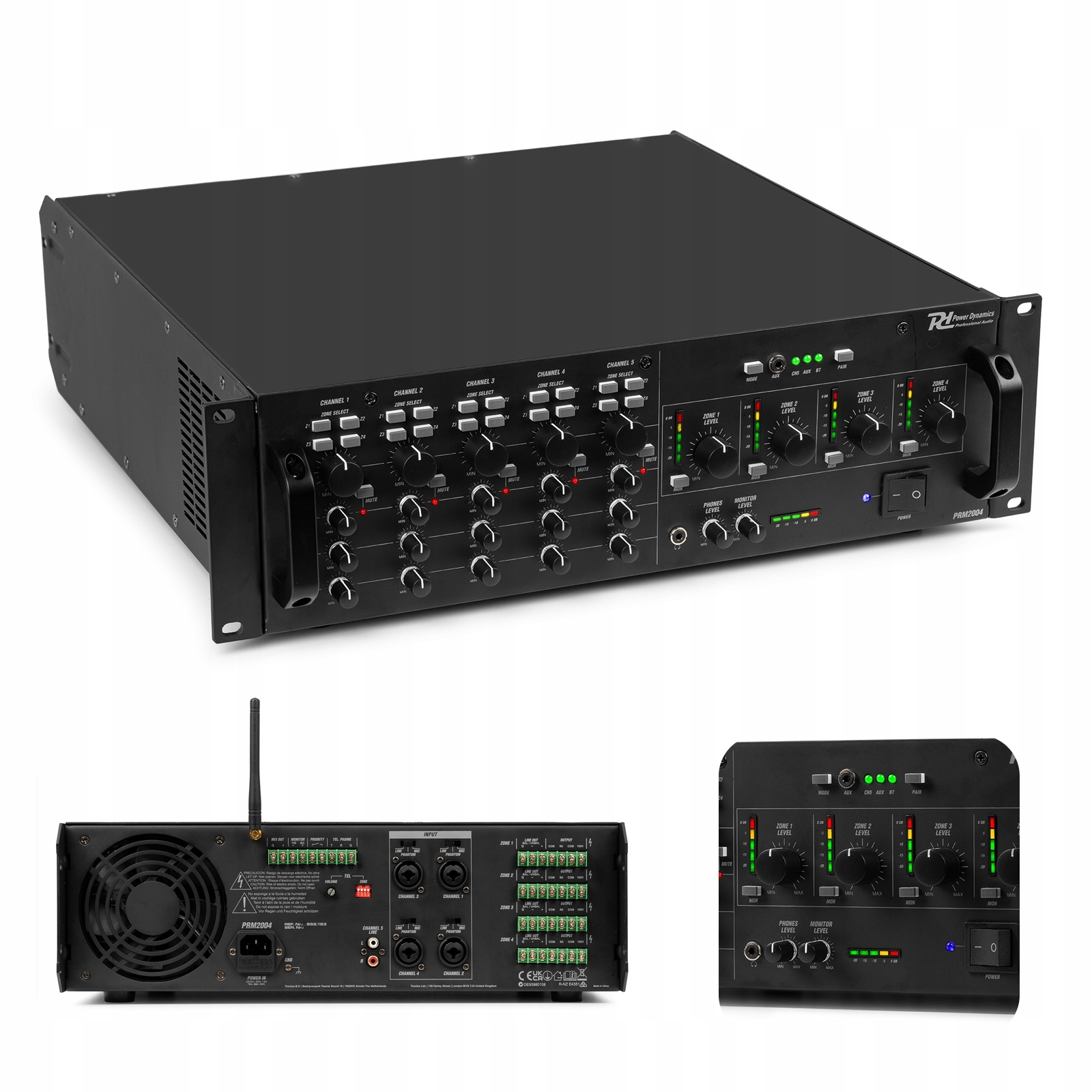 Wzmacniacz 4-strefowy matrycowy 4x 200W PAM2004 Power Dynamics – Doskonałe rozwiązanie audio