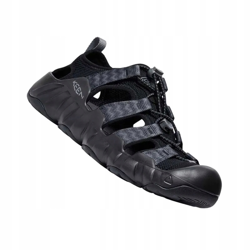 Kolorystyka – Czarne sandały w odcieniu Black/Steel Grey