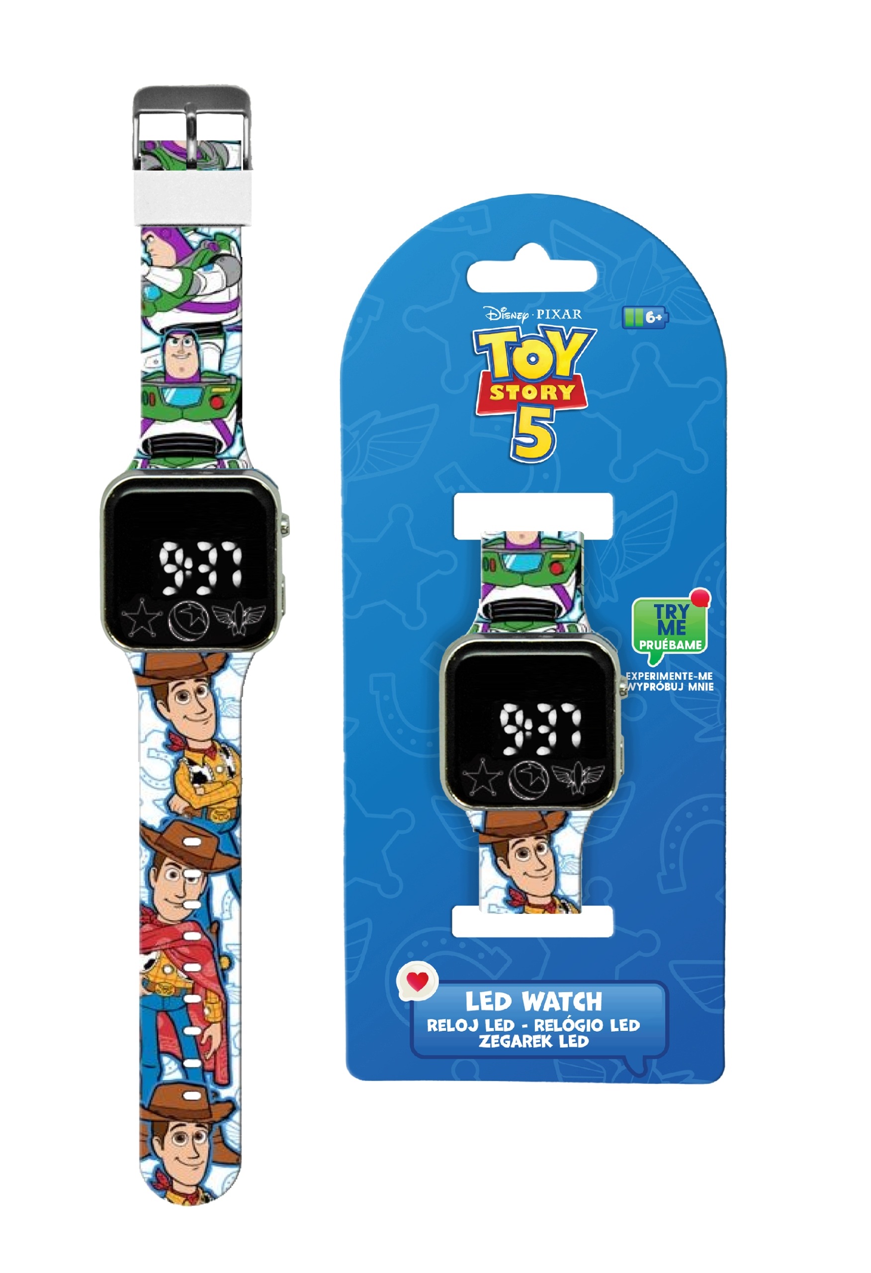 Zegarek LED Dziecięcy Toy Story 5 Chudy Woody – Idealny dla Małych Fanów