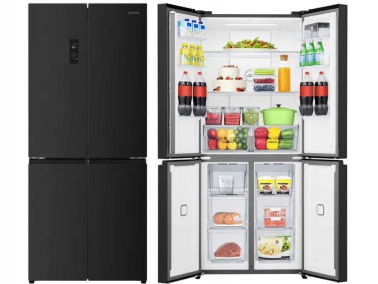 Gorenje NRM819E61BX – Nowoczesny chłodziarko-zamrażarka z czterema drzwiami
