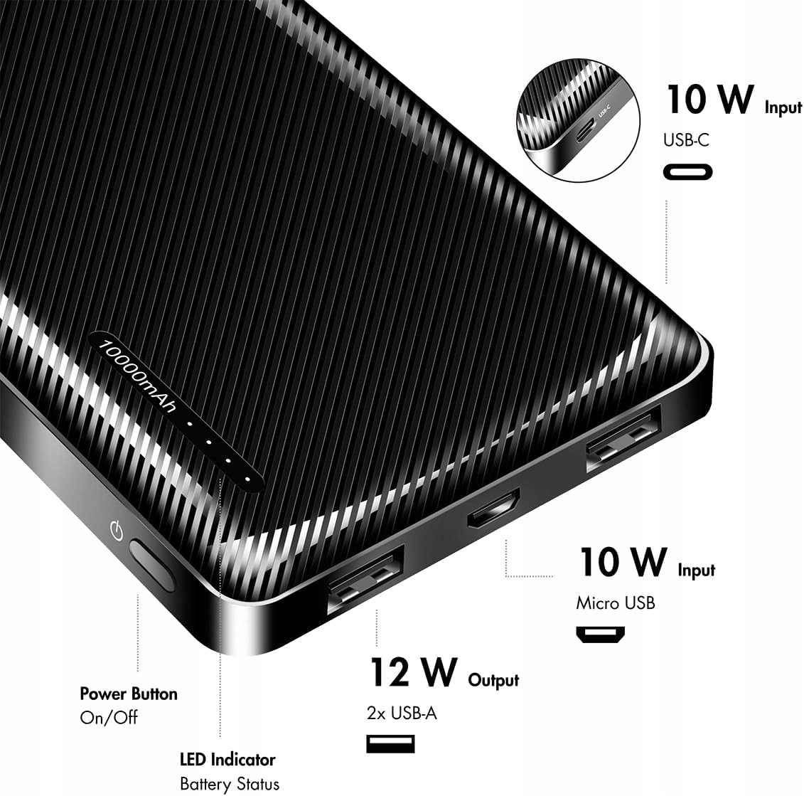 Szybkie ładowanie dzięki 2x USB-A i USB-C