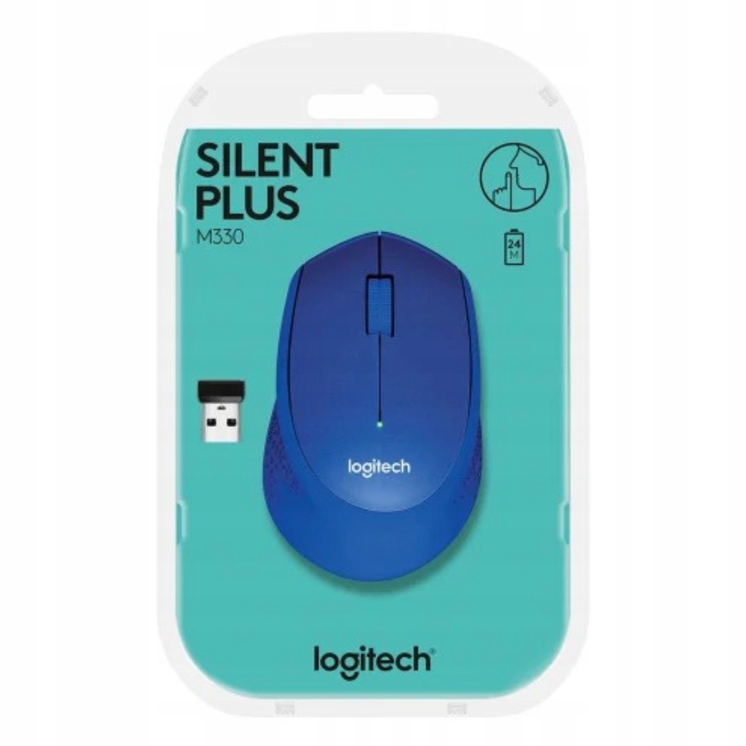 Mysz Bezprzewodowa Logitech M330 Silent Plus Niebieska – Komfort i cisza w pracy