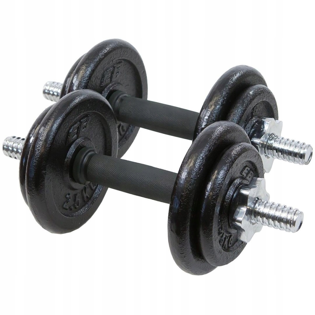 Hantle żeliwne 2 x 9.5 kg – Idealne do domowego treningu