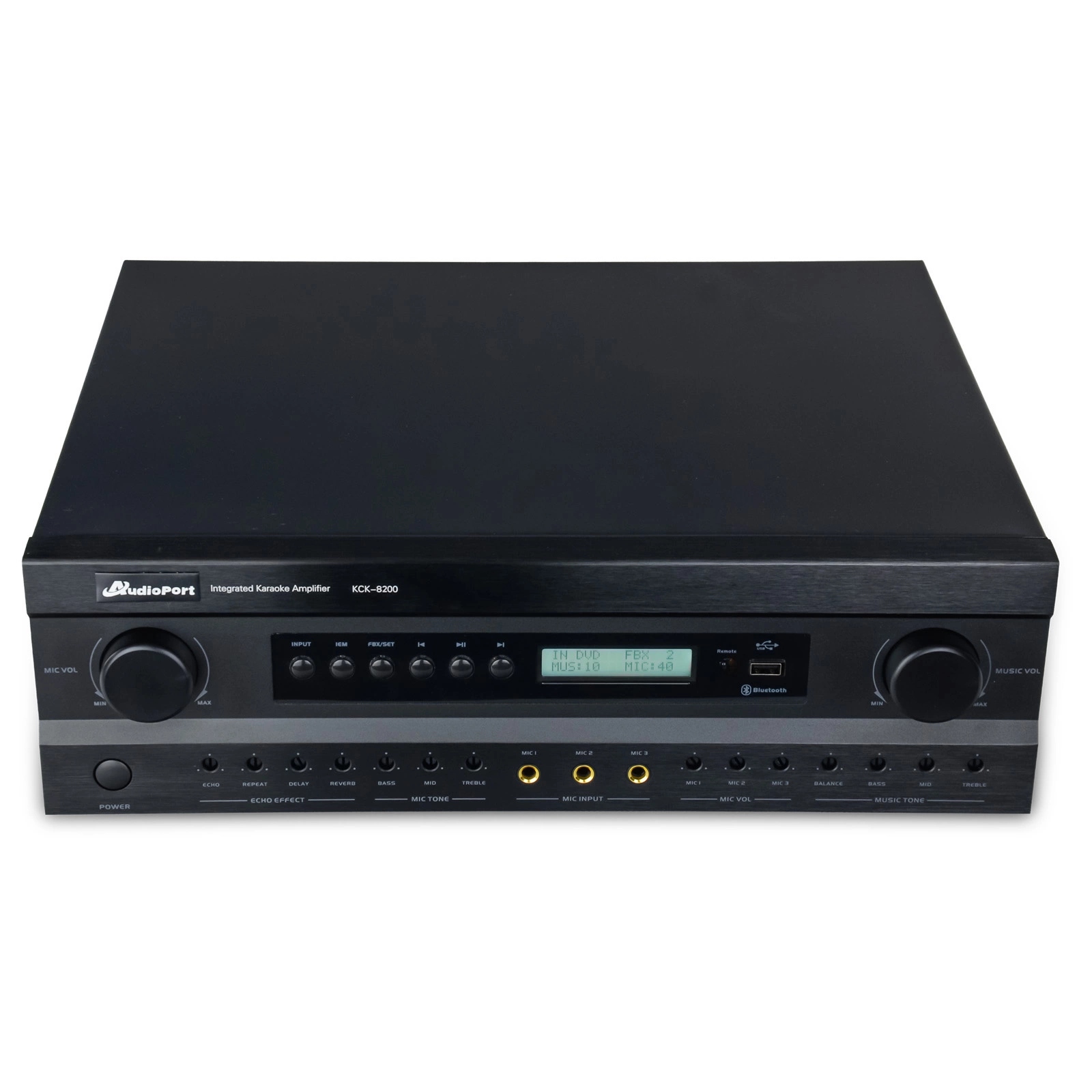 Wzmacniacz audio 2x 200W karaoke DSP HDMI pilot KC8200 – Idealny do karaoke i nagłośnienia