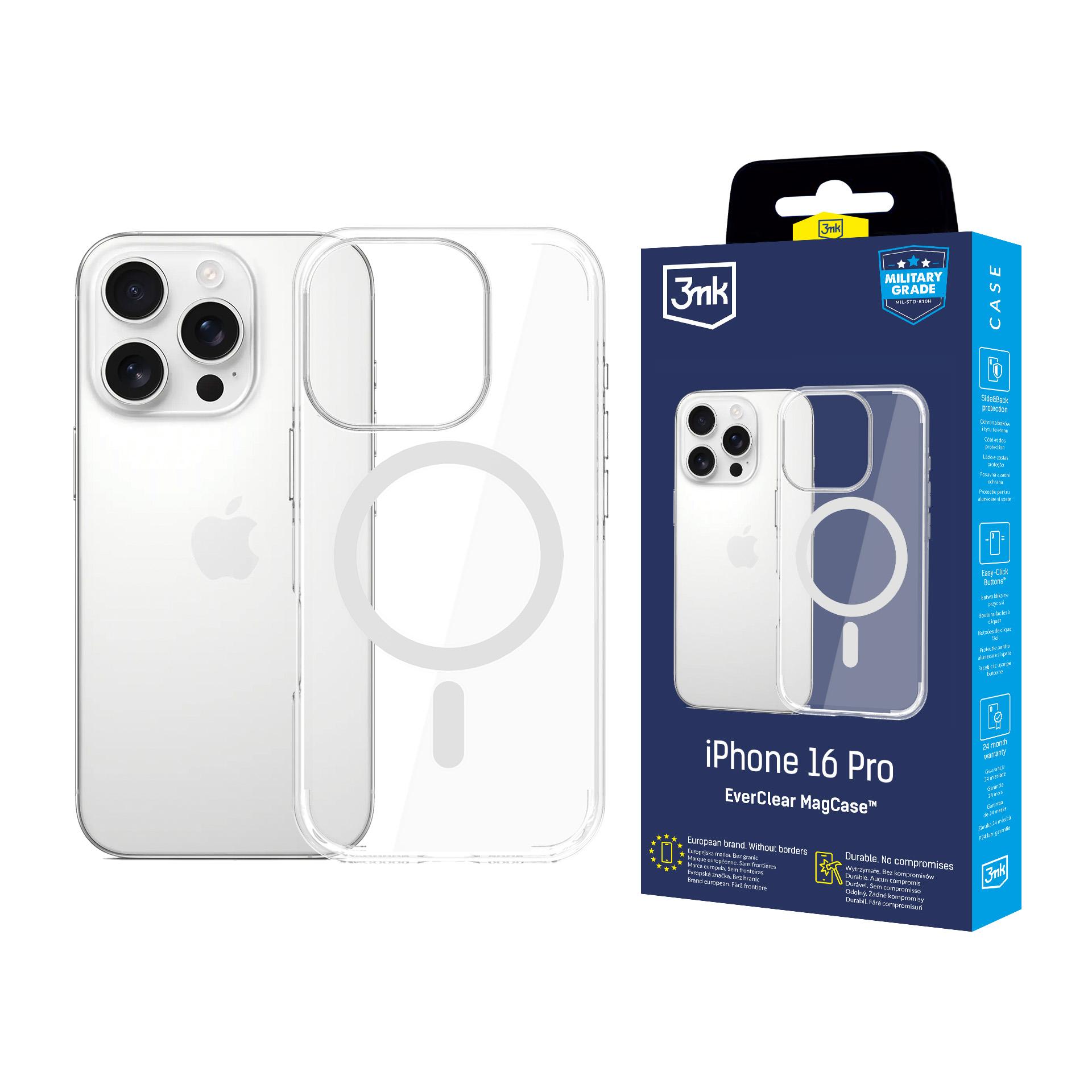 Etui 3MK EverClear MagCase do Apple iPhone 16 Pro – Ochrona i styl w jednym