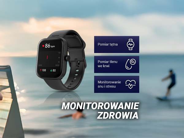 Zegarek Hama z 100 trybami sportowymi i wodoodpornością IP68