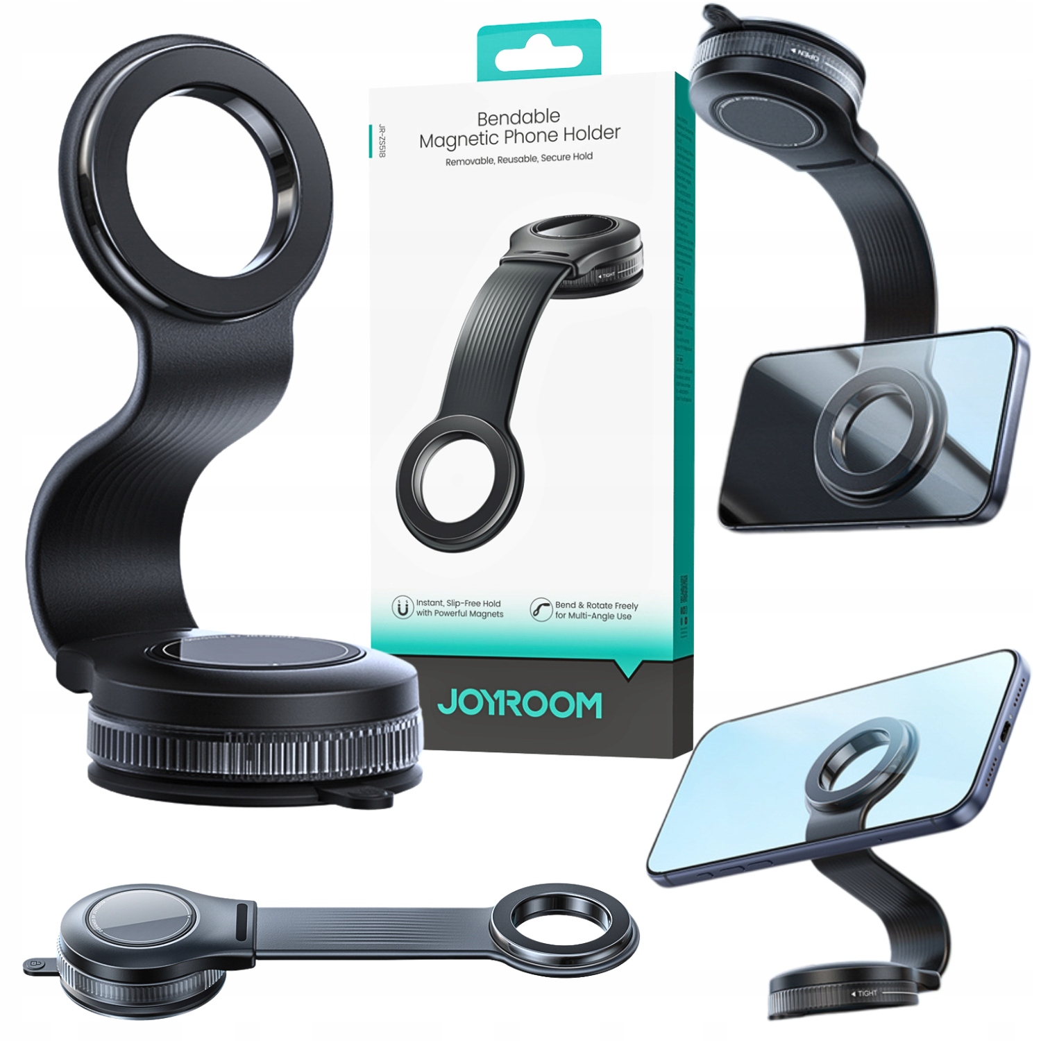 Joyroom JR-ZS518 Bendable Magnetic Phone Holder – Elastyczny uchwyt do telefonu w samochodzie
