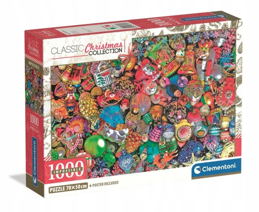 Puzzle 1000 Impossible Xmas Coll. Jolly Christmas – Idealna zabawa na święta