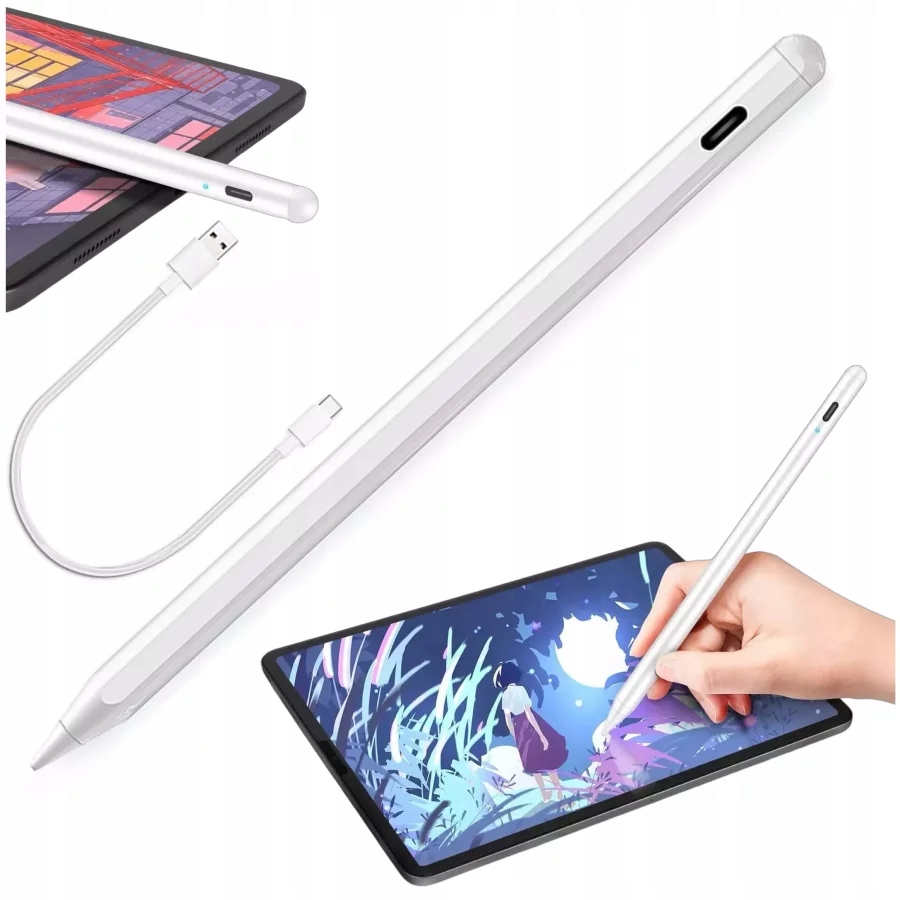 Rysik Alogy Stylus Pen Pencil dotykowy do ekranów telefonu tabletu do Apple iPad / iPhone Biały – Idealne narzędzie dla kreatywnych