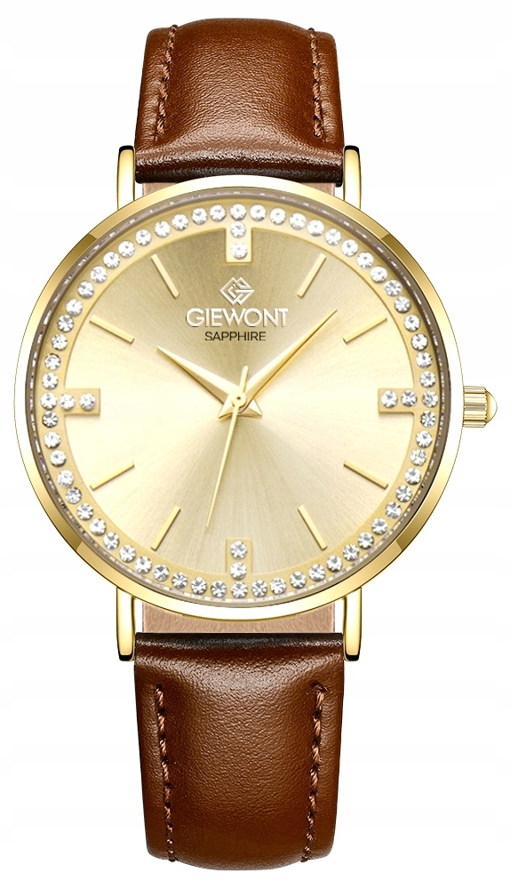 Zegarek Damski Giewont Sapphire Złoty GW5390-A3 – Elegancja na każdą okazję